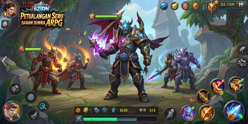 Tampilan gameplay seru di dunia ARPG 62IDN.