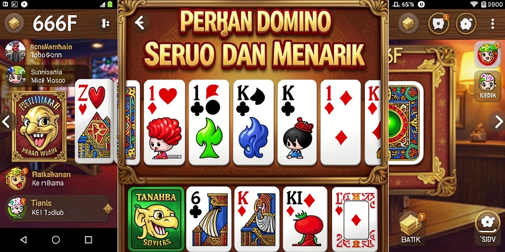 Tangkapan layar 666F menampilkan gameplay menarik permainan Domino.