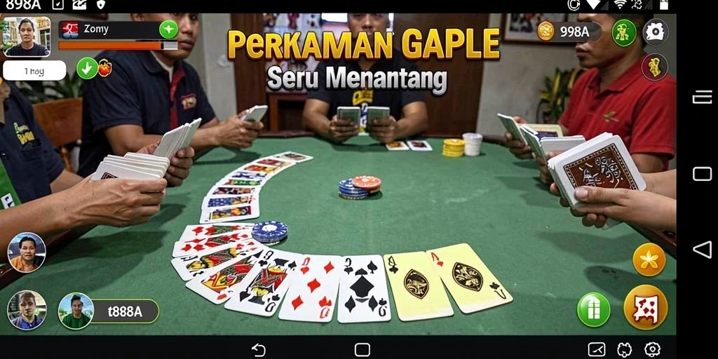 Screenshot gameplay gaple yang seru dan menarik.