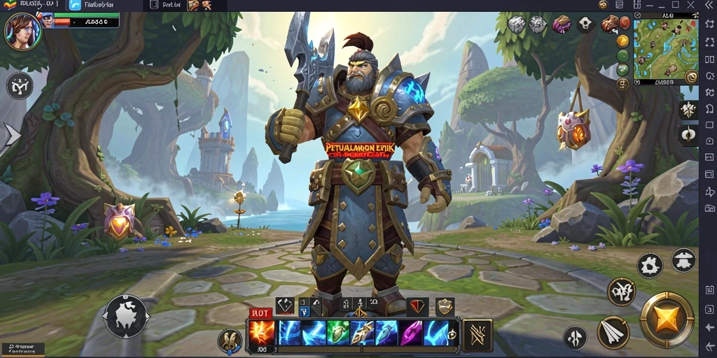 Tampilan gameplay menakjubkan dari 8II dalam dunia MMORPG.