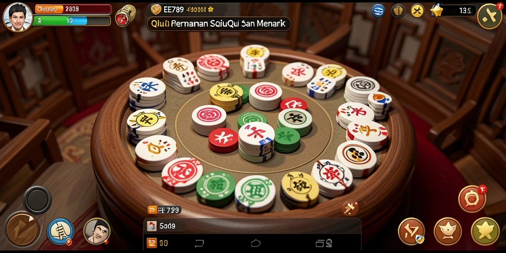 Tampilan gameplay seru dalam aplikasi QiuQiu EE789.