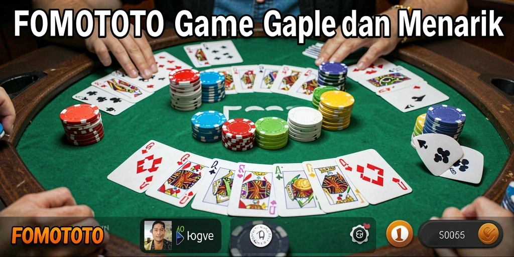 Tampilan gameplay Gaple FOMOTOTO yang menarik dan interaktif.