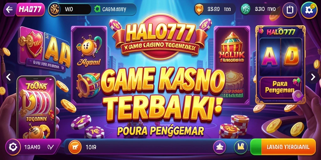 Screenshot utama HALO777 menampilkan gameplay Kasino yang seru dan menarik.