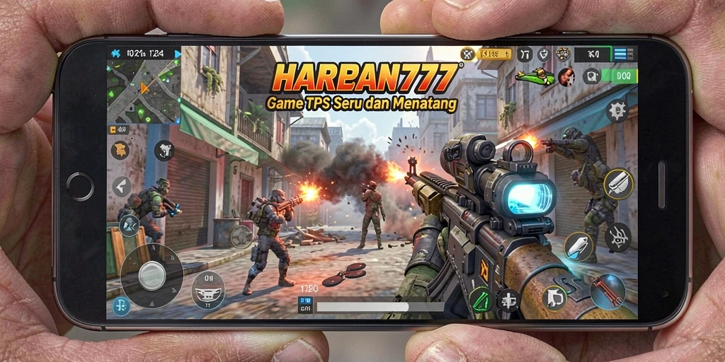 Tampilan utama gameplay <strong>HARAPAN777</strong> menunjukkan aksi mendebarkan dalam pertarungan TPS.