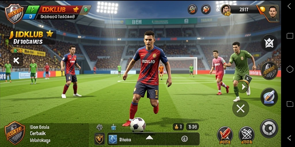 Screenshot gameplay menegangkan dari IDKLUB yang menampilkan aksi seru di lapangan.