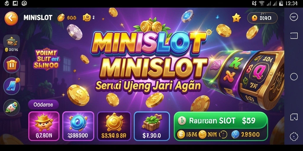 Screenshot gameplay MINISLOT menampilkan mesin slot yang menarik dengan grafik berkualitas tinggi.