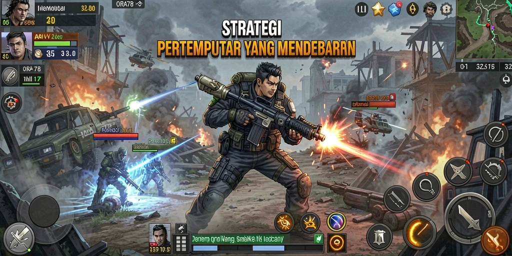 Tangkapan layar menampilkan aksi pertempuran mendebarkan di ORA78.