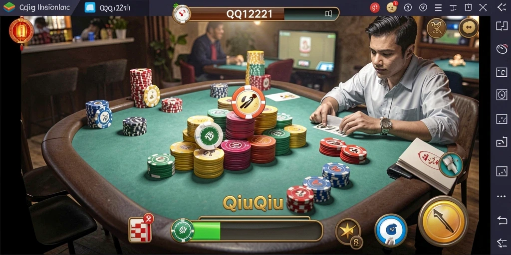 Tampilan gameplay QiuQiu yang menarik dan seru di QQ1221.
