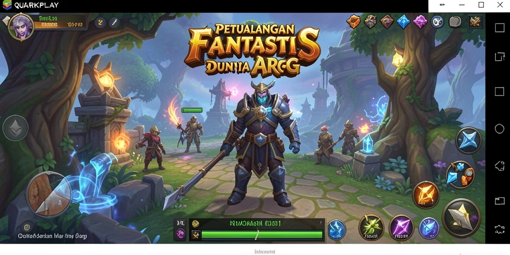 Tampilan gameplay epik dalam dunia fantasi ARPG.
