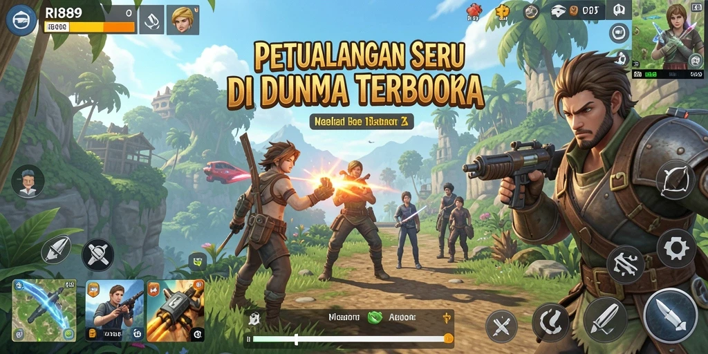 Tangkapan layar gameplay RI889 yang menampilkan eksplorasi di dunia terbuka.