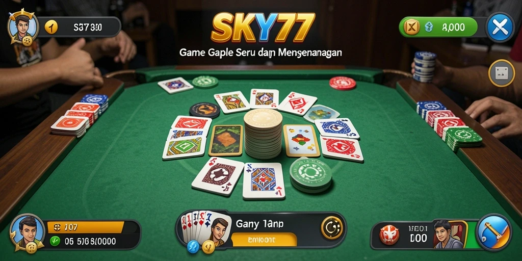 Tampilan gameplay Gaple yang menarik dan interaktif.