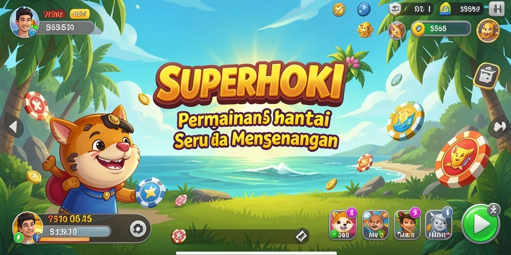 Gameplay seru dari SUPERHOKI yang penuh warna.