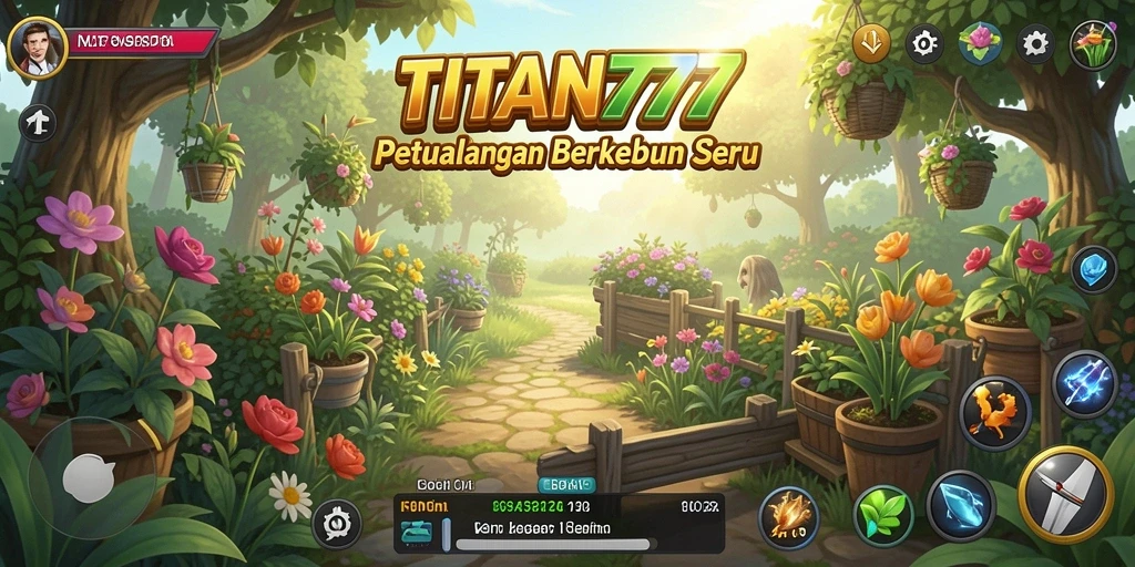 Tampilan gameplay menarik dari TITAN777 yang menggambarkan suasana pertanian.