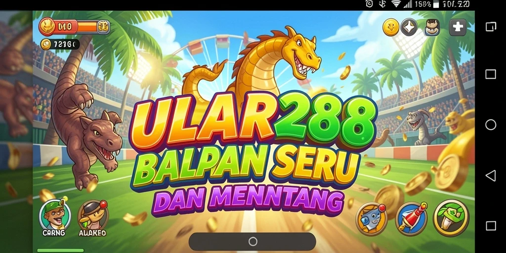 Gameplay ULAR288 menunjukkan aksi balapan yang mendebarkan dan seru.