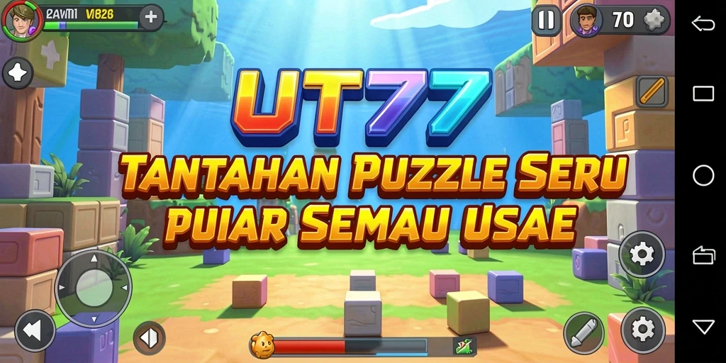 Tampilan screenshot utama UT77 menampilkan serunya gameplay Puzzle yang mengasyikkan.