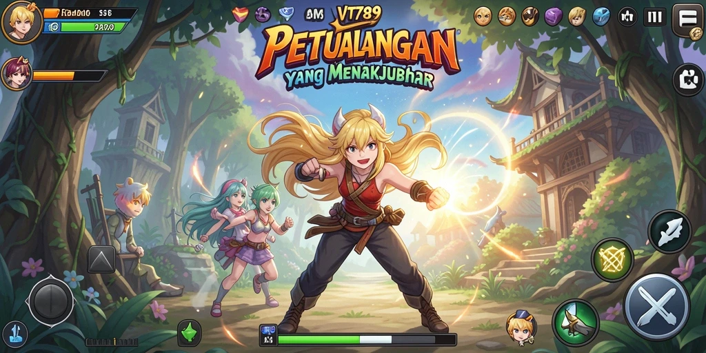 Screenshot gameplay VT789 dengan karakter Anime yang unik dan penuh aksi.